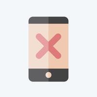 Icon App. related to Exclamation symbol. flat style. design editable vector