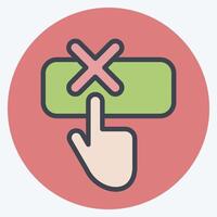 Icon Help. related to Exclamation symbol. color mate style. design editable vector
