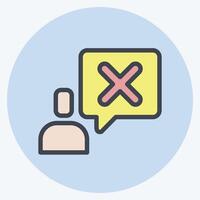 Icon Talk. related to Exclamation symbol. color mate style. design editable vector