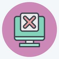 Icon System. related to Exclamation symbol. color mate style. design editable vector