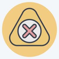 Icon Warning. related to Exclamation symbol. color mate style. design editable vector
