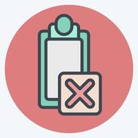 Icon Task. related to Exclamation symbol. color mate style. design editable vector