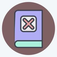 Icon Manual. related to Exclamation symbol. color mate style. design editable vector