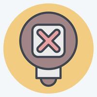 Icon Learn More. related to Exclamation symbol. color mate style. design editable vector