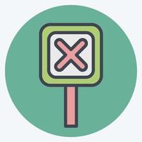 Icon Sign. related to Exclamation symbol. color mate style. design editable vector