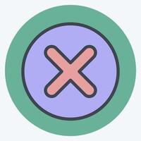 Icon Coin. related to Exclamation symbol. color mate style. design editable vector