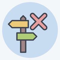 Icon Guide. related to Exclamation symbol. color mate style. design editable vector