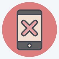 Icon App. related to Exclamation symbol. color mate style. design editable vector