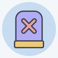 Icon Alert. related to Exclamation symbol. color mate style. design editable vector