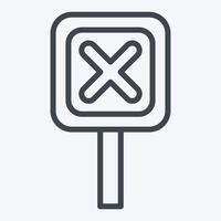 Icon Sign. related to Exclamation symbol. line style. design editable vector