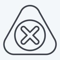 Icon Warning. related to Exclamation symbol. line style. design editable vector
