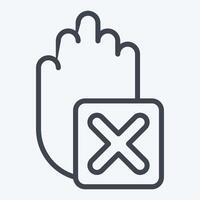 Icon Stop. related to Exclamation symbol. line style. design editable vector