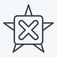 Icon Star. related to Exclamation symbol. line style. design editable vector