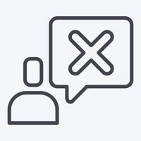 Icon Talk. related to Exclamation symbol. line style. design editable vector