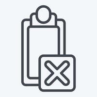 Icon Task. related to Exclamation symbol. line style. design editable vector