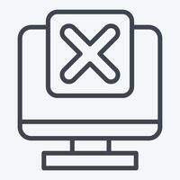 Icon System. related to Exclamation symbol. line style. design editable vector