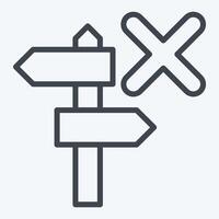 Icon Guide. related to Exclamation symbol. line style. design editable vector