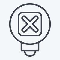 Icon Learn More. related to Exclamation symbol. line style. design editable vector