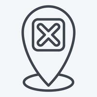 Icon Point. related to Exclamation symbol. line style. design editable vector