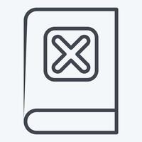Icon Manual. related to Exclamation symbol. line style. design editable vector