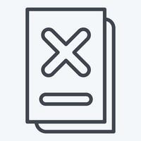 Icon Document. related to Exclamation symbol. line style. design editable vector