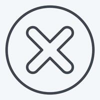 Icon Coin. related to Exclamation symbol. line style. design editable vector