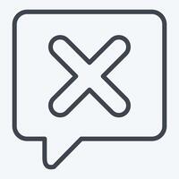 Icon Ask. related to Exclamation symbol. line style. design editable vector