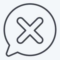 Icon Chat. related to Exclamation symbol. line style. design editable vector