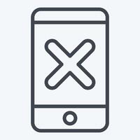 Icon App. related to Exclamation symbol. line style. design editable vector