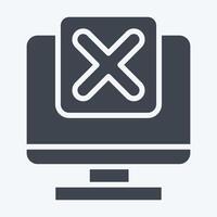 Icon System. related to Exclamation symbol. glyph style. design editable vector