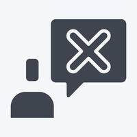 Icon Talk. related to Exclamation symbol. glyph style. design editable vector