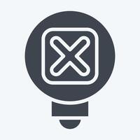 Icon Learn More. related to Exclamation symbol. glyph style. design editable vector