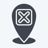 Icon Point. related to Exclamation symbol. glyph style. design editable vector