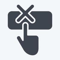 Icon Help. related to Exclamation symbol. glyph style. design editable vector