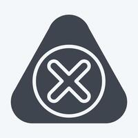 Icon Warning. related to Exclamation symbol. glyph style. design editable vector