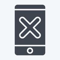 Icon App. related to Exclamation symbol. glyph style. design editable vector