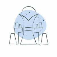 Icon Bayterek Tower. related to Kazakhstan symbol. Color Spot Style. design editable vector