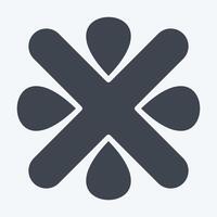 Icon Error. related to Exclamation symbol. glyph style. design editable vector