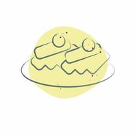 Icon Beshbarmak. related to Kazakhstan symbol. Color Spot Style. design editable vector