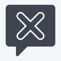 Icon Ask. related to Exclamation symbol. glyph style. design editable vector