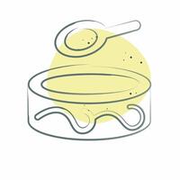 Icon Kumis. related to Kazakhstan symbol. Color Spot Style. design editable vector