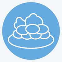Icon Kazy. related to Kazakhstan symbol. blue eyes style. design editable vector