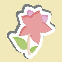 Sticker Lilium. related to Kazakhstan symbol. design editable vector
