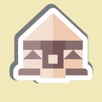 Sticker Yurt. related to Kazakhstan symbol. design editable vector