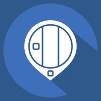 Icon Mongolia. related to Kazakhstan symbol. long shadow style. design editable vector
