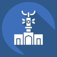 Icon Monument. related to Kazakhstan symbol. long shadow style. design editable vector