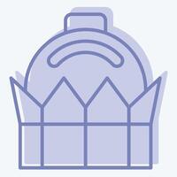 Icon Bayterek. related to Kazakhstan symbol. two tone style. design editable vector