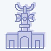 Icon Monument. related to Kazakhstan symbol. two tone style. design editable vector
