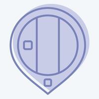 Icon Mongolia. related to Kazakhstan symbol. two tone style. design editable vector