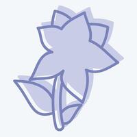 Icon Lilium. related to Kazakhstan symbol. two tone style. design editable vector
